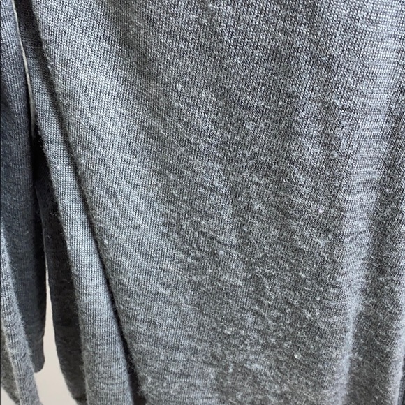 LOFT Gray Long Cardigan With Ruffled Edges - Picture 4 of 7